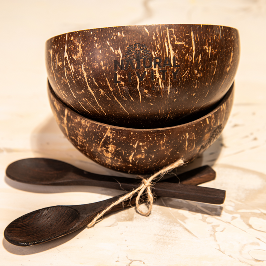 Coconut Bowls and Spoon